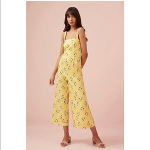 Limoncello Cropped Jumpsuit Yellow Tie NWT Summer